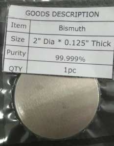 High Purity for Bismuth Sputtering Target of High Quality, Bi Target