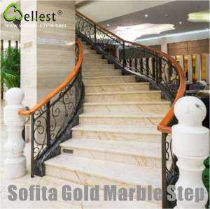 M864 Sofita Gold Marble Step/Stairs/Treads