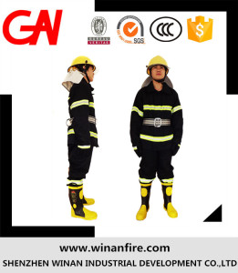 Heat Retardant Fire Fighting Suit Including Helmet Boots Gloves Belt